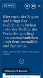 Mobile Screenshot of lyrik-kabinett.de